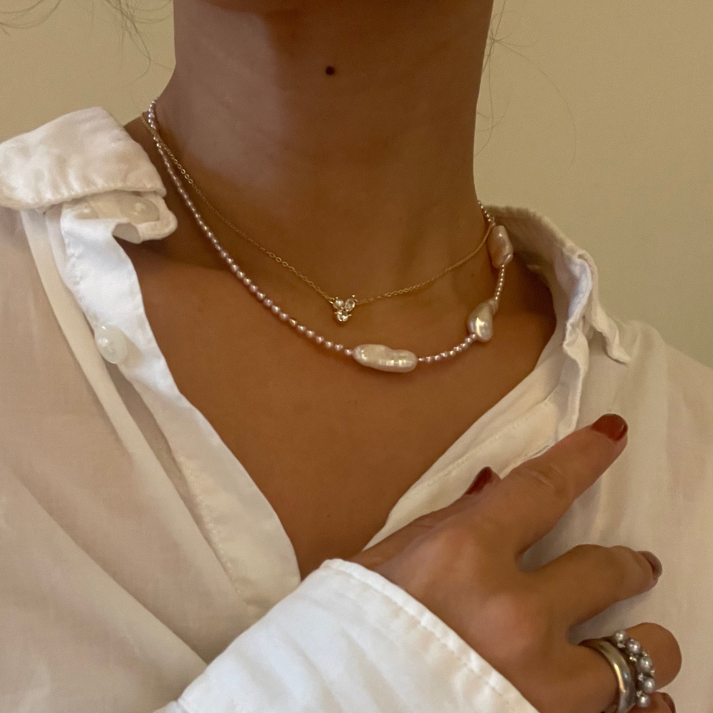 No.6 Collection Pink Baroque Pearls Necklace - AD Jewellery Copenhagen