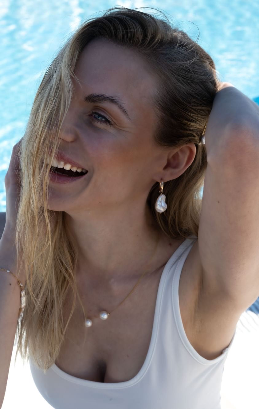 Mia Pearl Golden Necklace - AD Jewellery Copenhagen