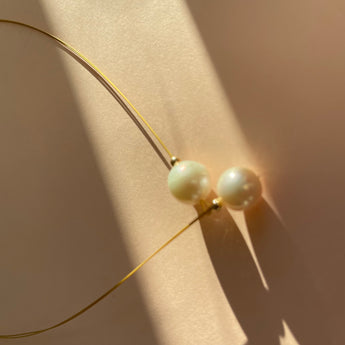 Mia Pearl Golden Necklace - AD Jewellery Copenhagen