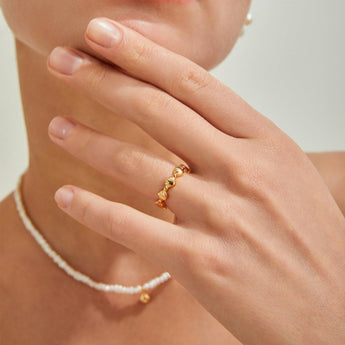 18K Gold Vermeil Seashell open Ring - AD Jewellery Copenhagen