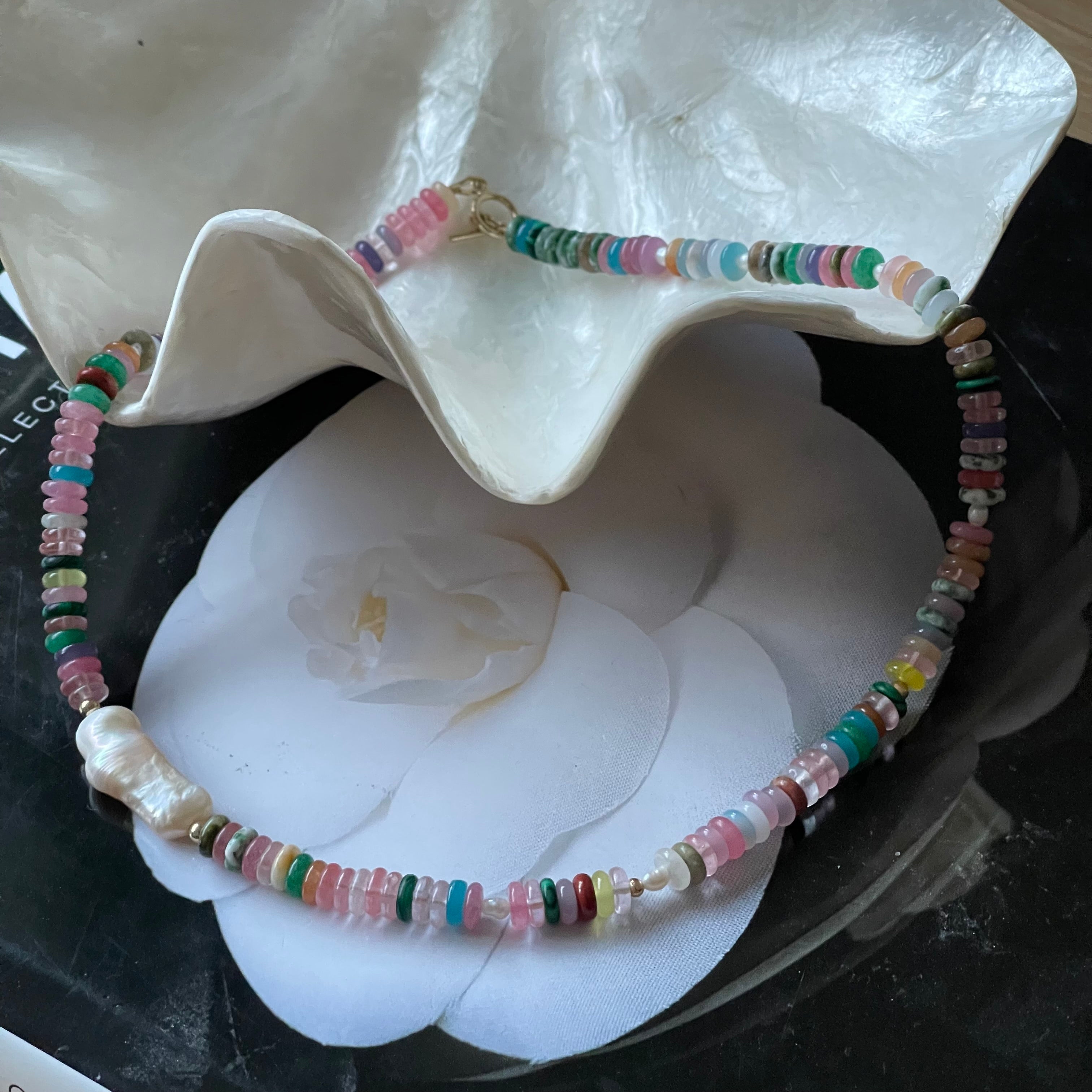 Multi-coloured Stone Necklace - AD Jewellery Copenhagen