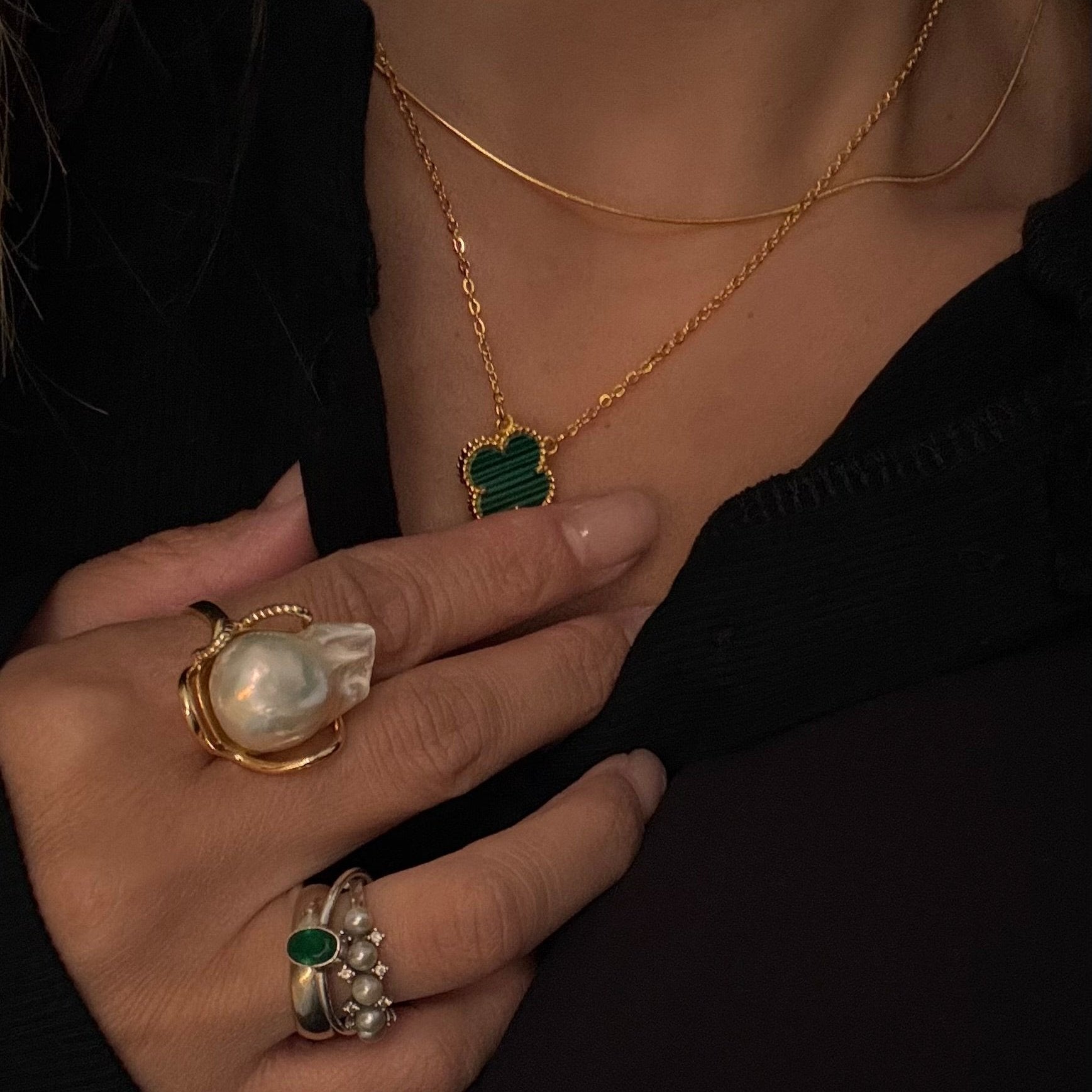 Baroque Pearl Statment Rings - AD Jewellery Copenhagen