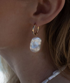 Large Baroque pearl hoops Earrings-Paris - AD Jewellery Copenhagen