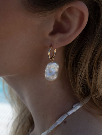 Large Baroque pearl hoops Earrings-Paris - AD Jewellery Copenhagen