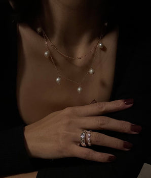 14K Gold Filled danity Rania Pearls Necklace - AD Jewellery Copenhagen