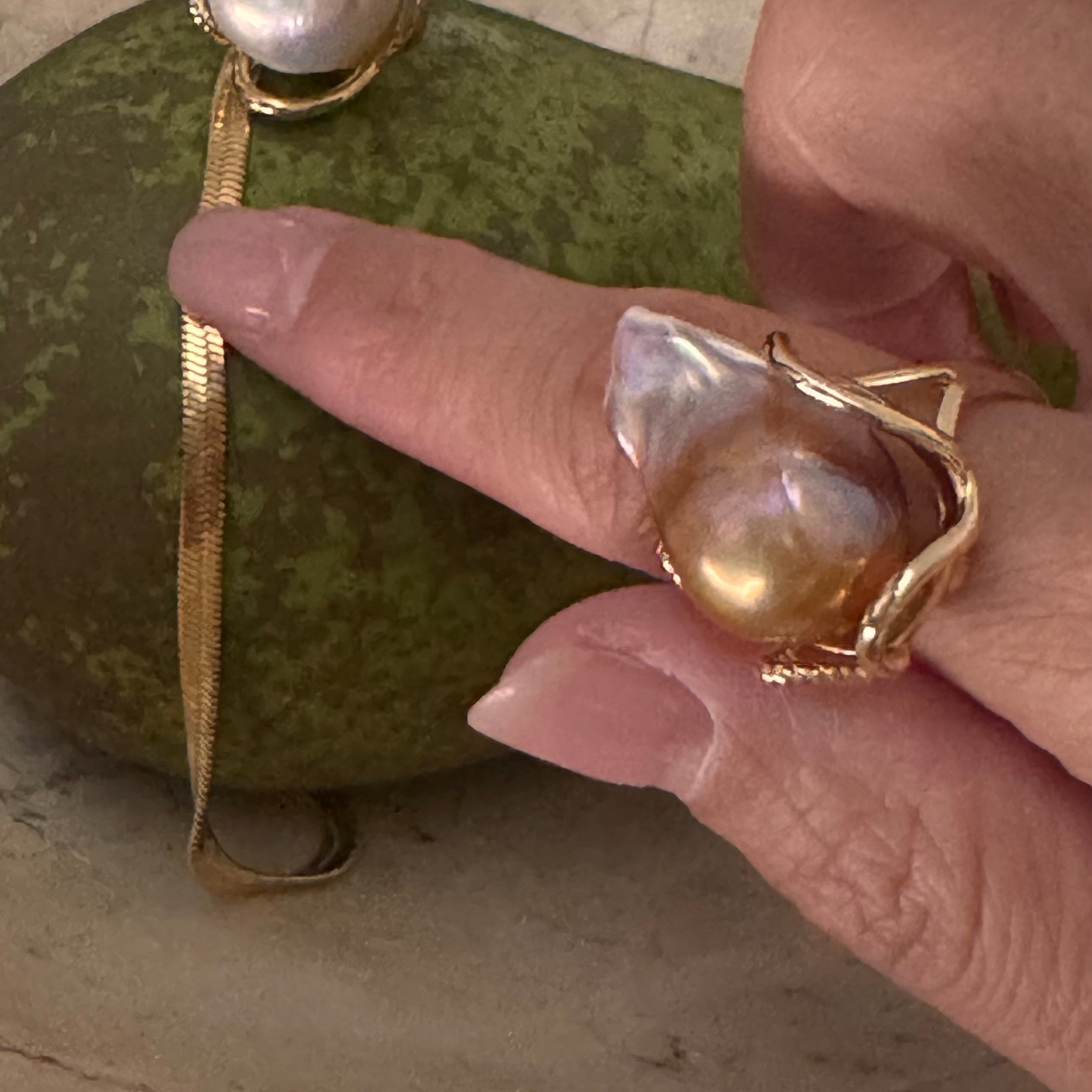 Baroque Pearl Statment Rings - AD Jewellery Copenhagen