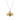 Gold and silver pendant with a blue gemstone on a white background