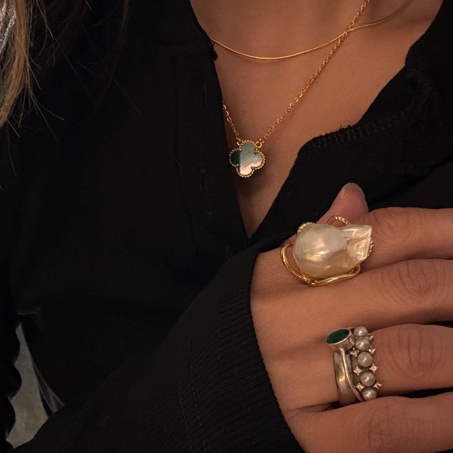 Baroque Pearl Statment Rings - AD Jewellery Copenhagen