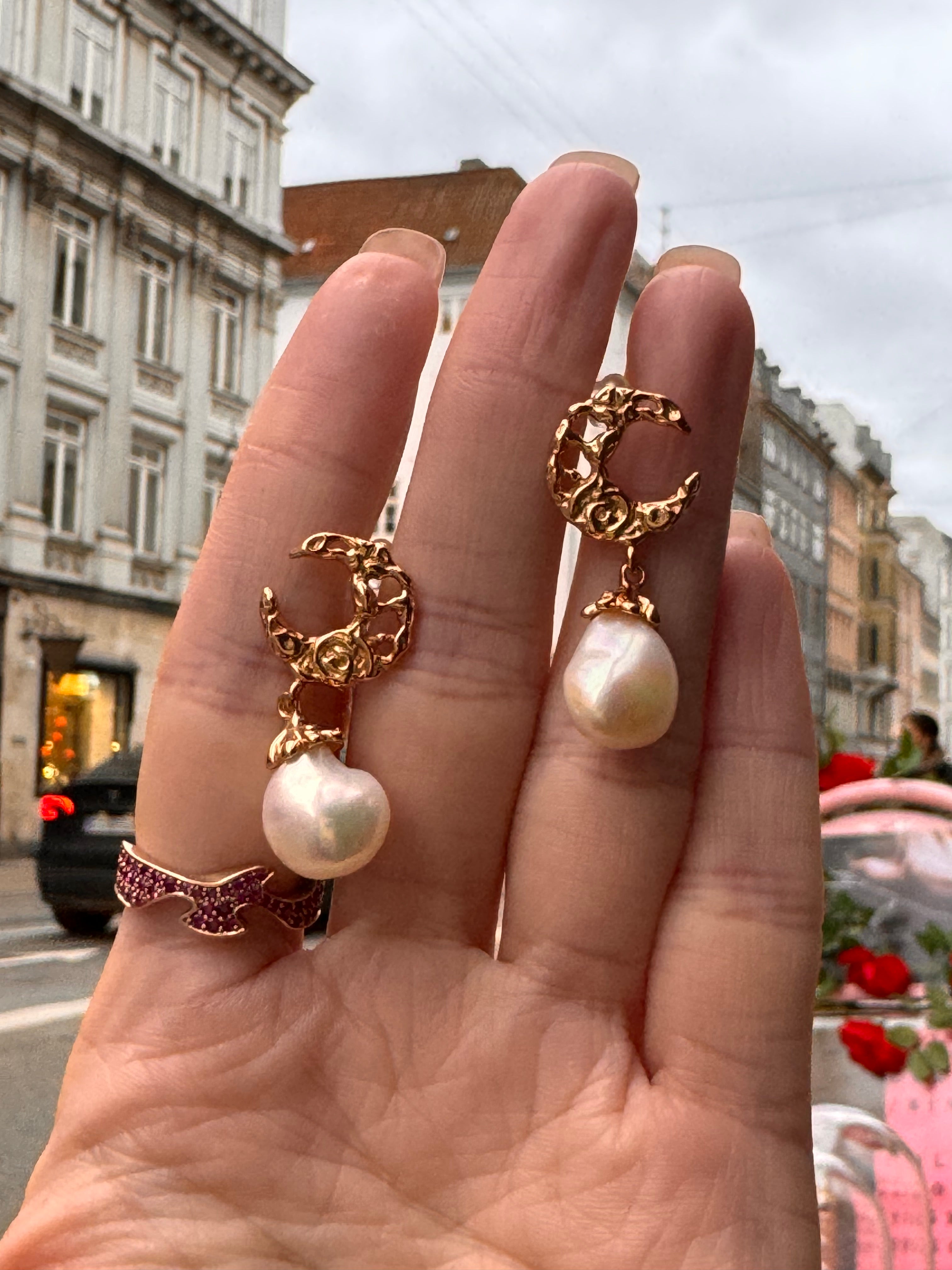 Luna moon Earrings/ Ready to wear - AD Jewellery Copenhagen