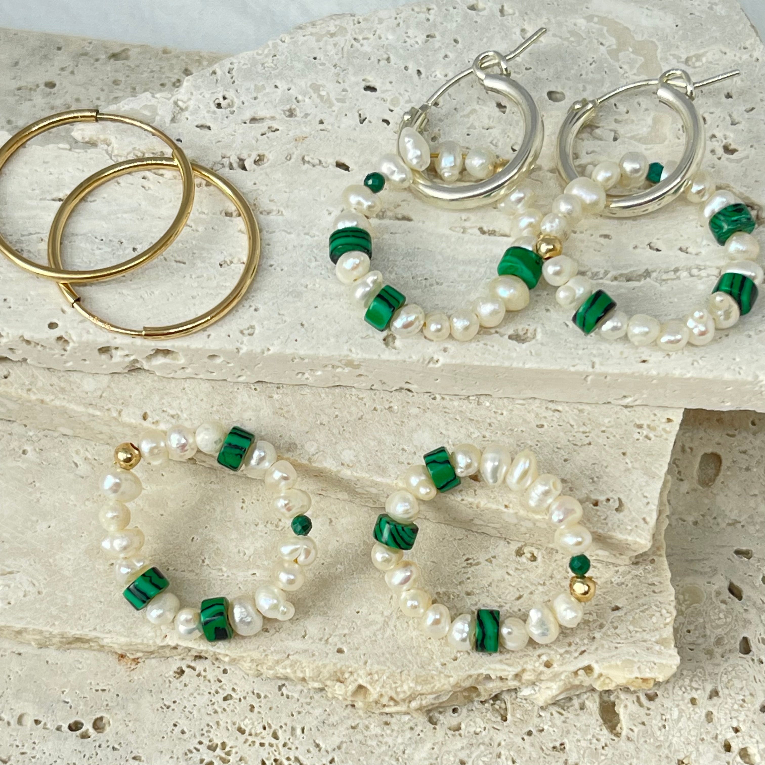 Green Malerkite Earrings - AD Jewellery Copenhagen