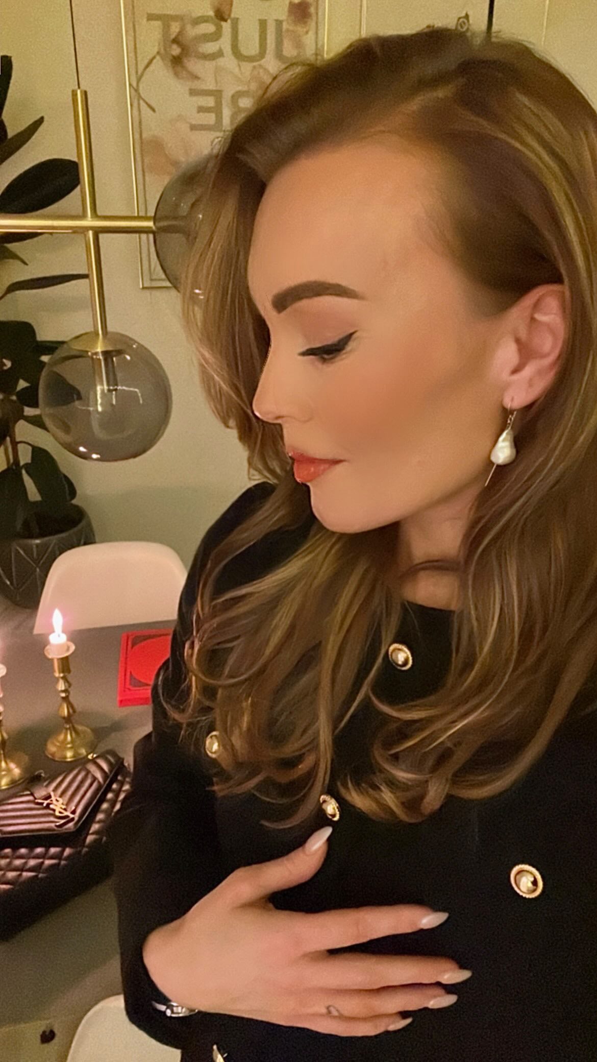 Baroque Pearl Earrings with Gold tag - AD Jewellery Copenhagen