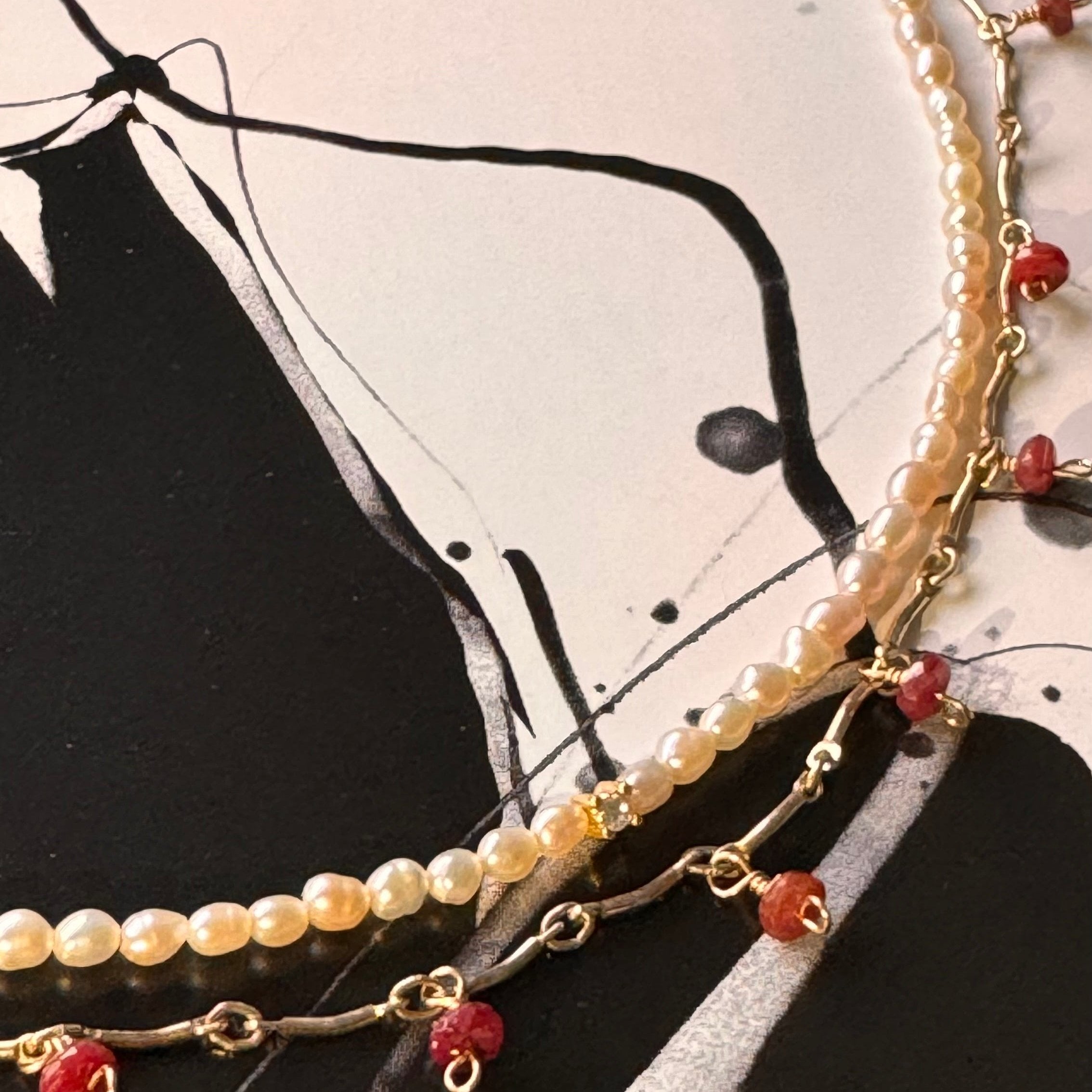 Ruby Birthstone Chain Necklace - July - AD Jewellery Copenhagen