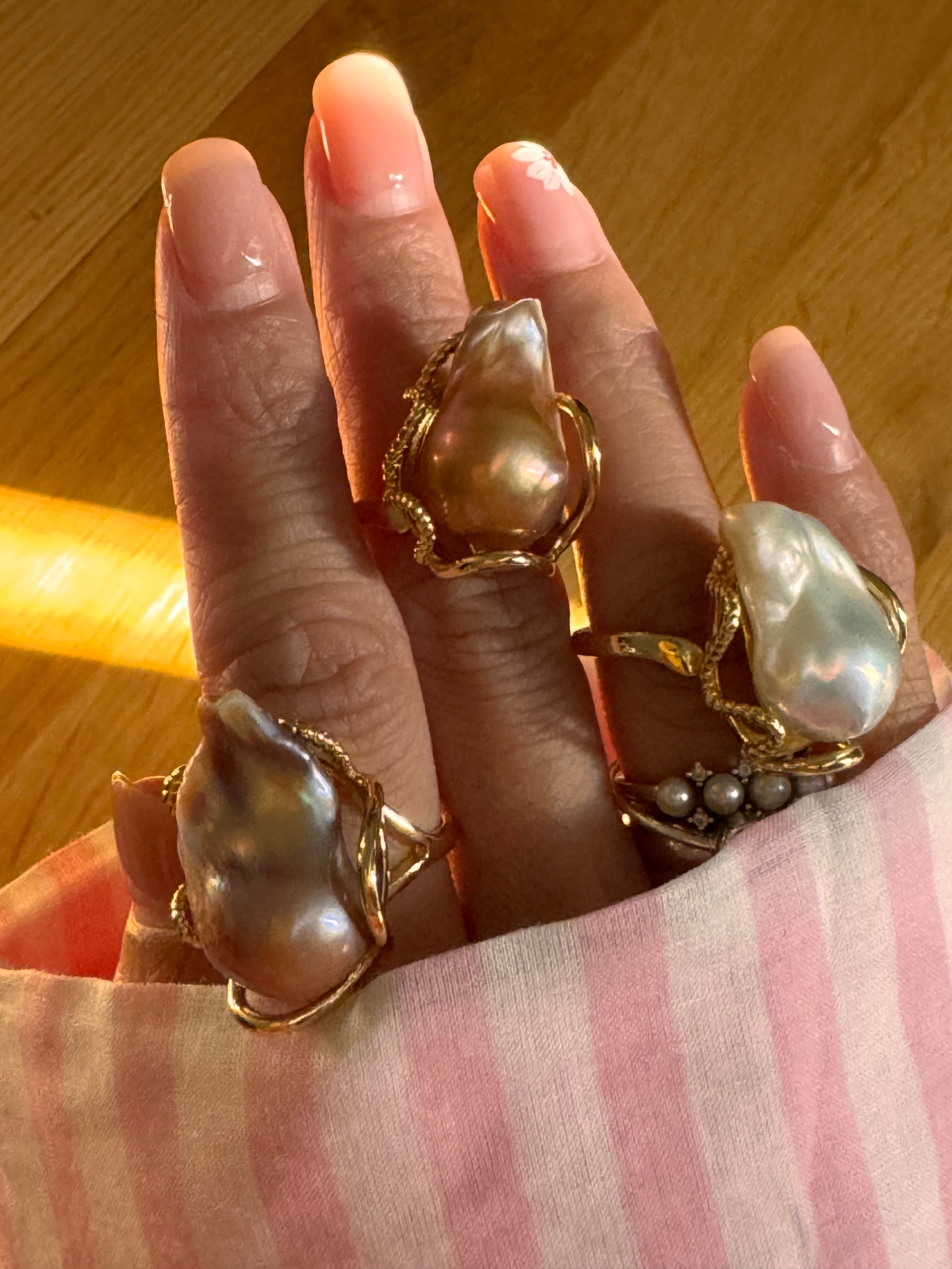Baroque Pearl Statment Rings - AD Jewellery Copenhagen