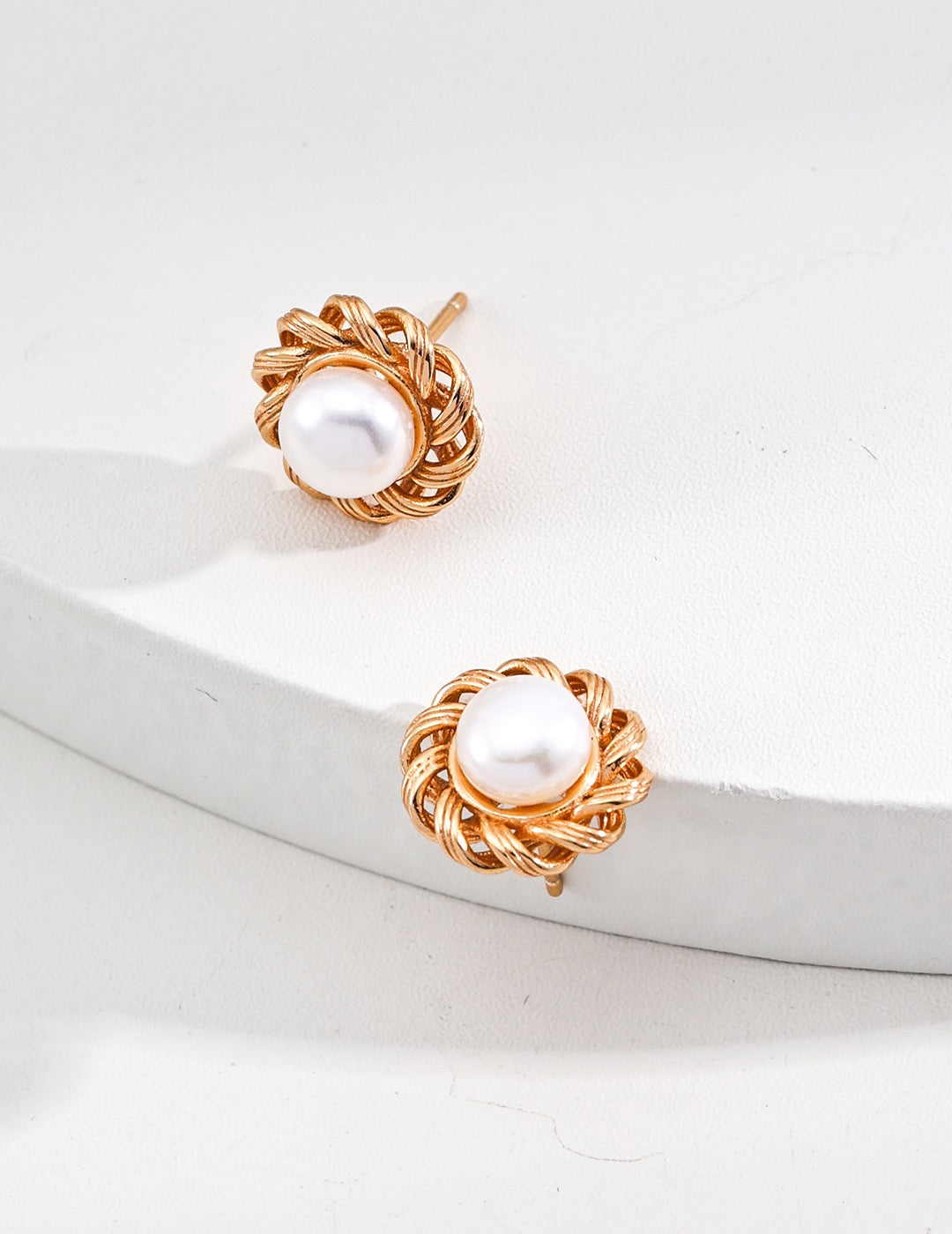 Nordic Lace Pearl Earrings-Artisan Bridal Jewelry - AD Jewellery Copenhagen