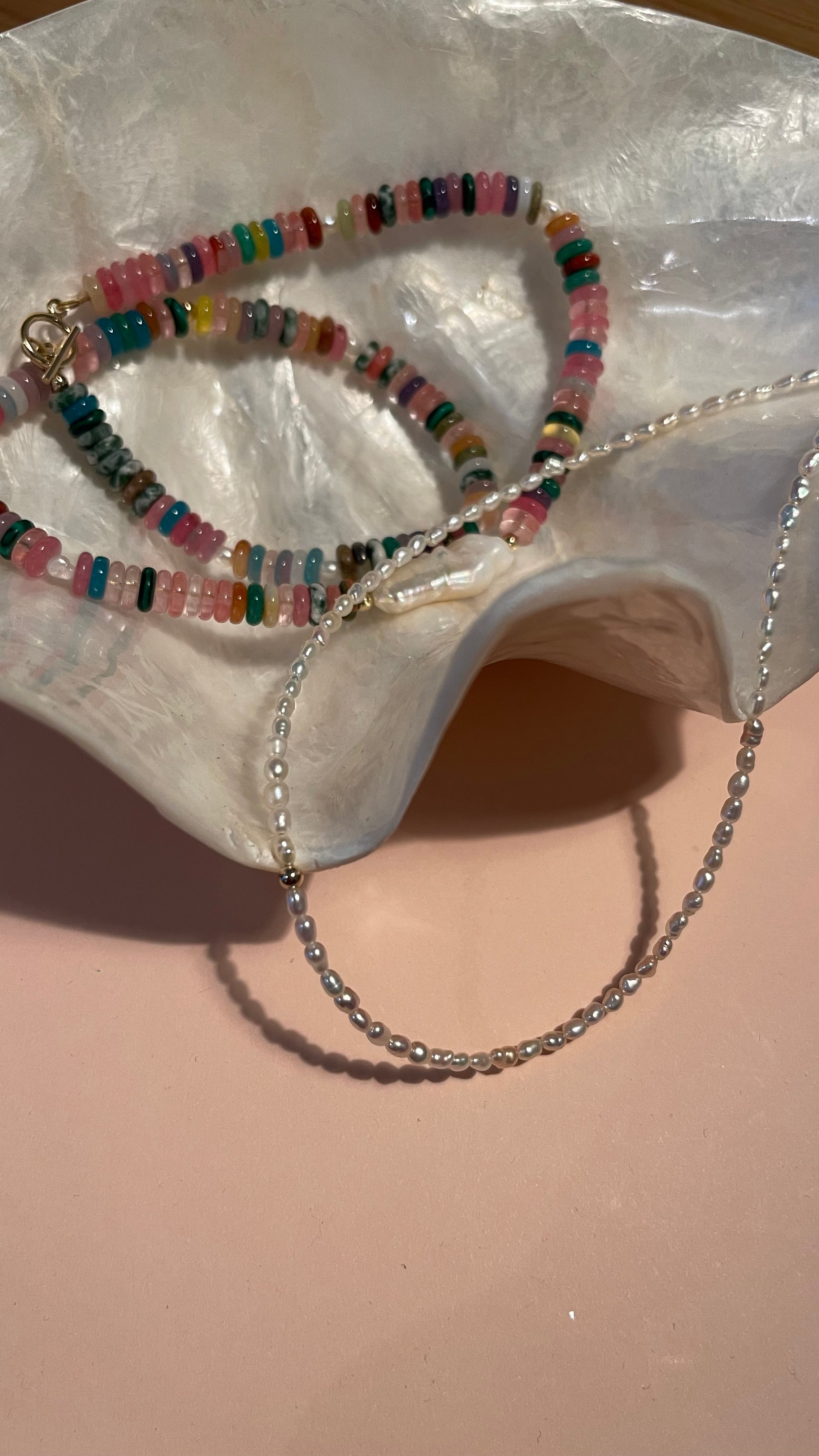Multi-coloured Stone Necklace - AD Jewellery Copenhagen
