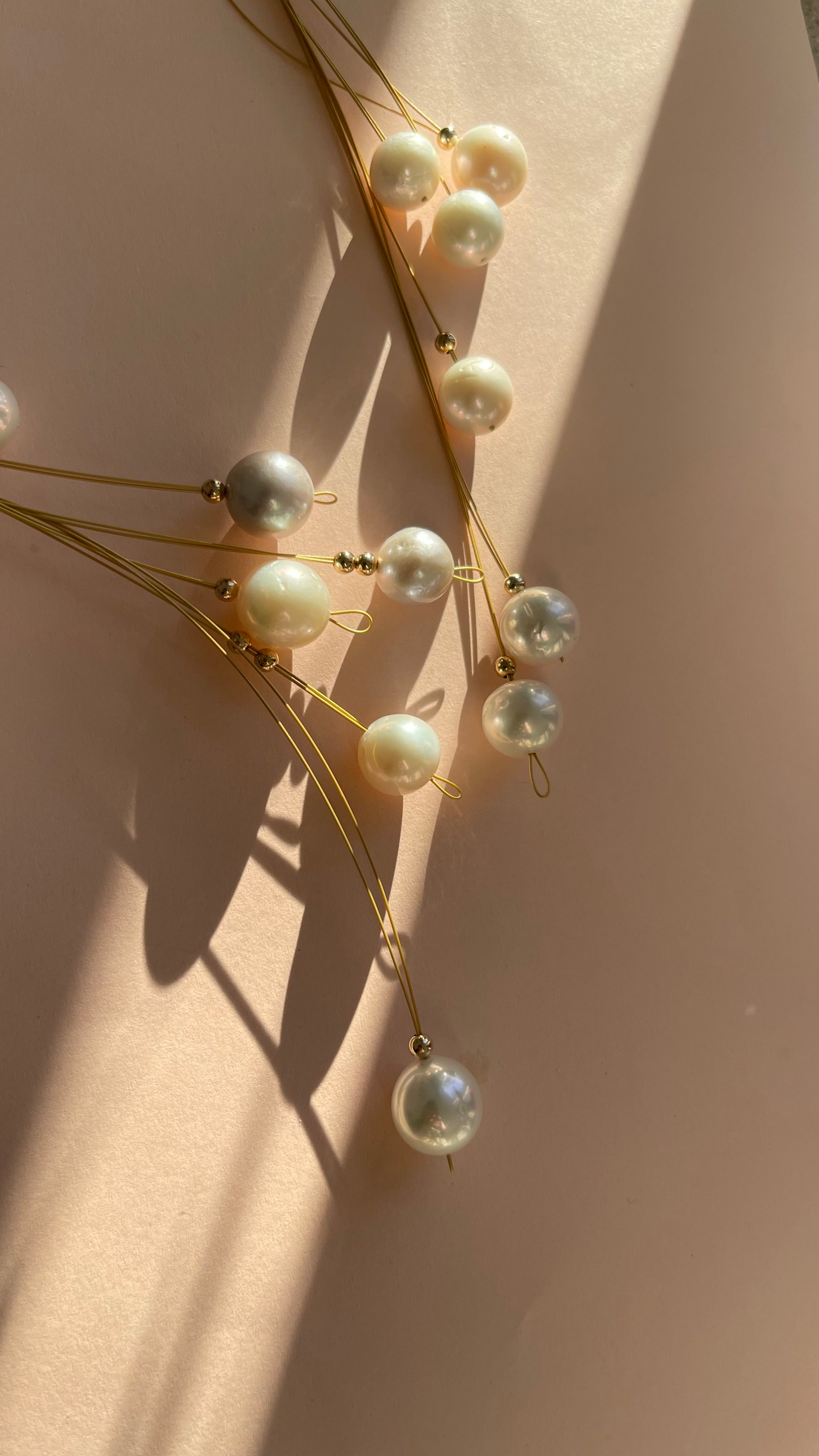 Mia Pearl Golden Necklace - AD Jewellery Copenhagen