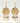 Ocean Element Earrings with color stones / single Mix and Match