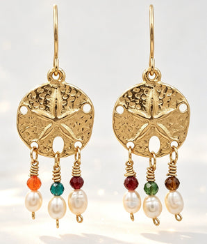 Ocean Element Earrings with color stones / single Mix and Match - AD Jewellery Copenhagen