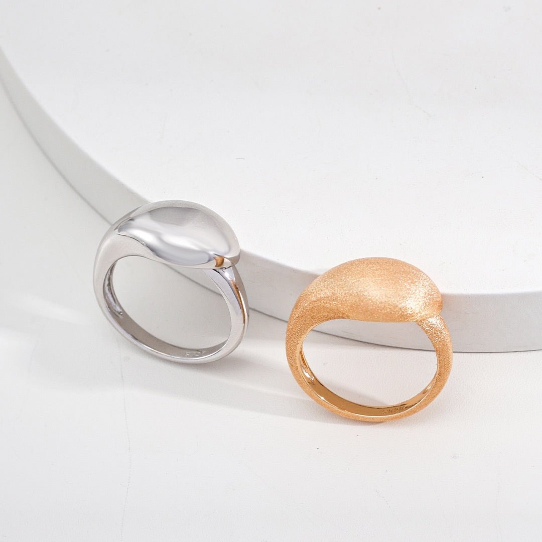 AD Jewellery Copenhagen Nordic wave harmony Ring - 18k gold vermeil open band -minimalist Scandinavian design.