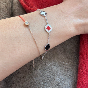 Dainty gold plated chain bracelet stacking style