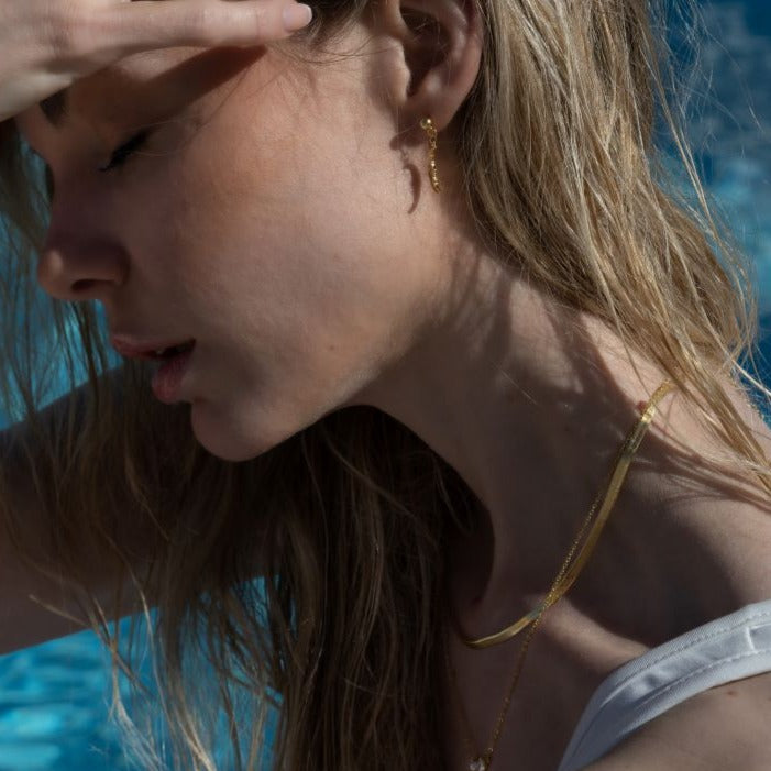 Hey Gold Snake chain Necklace in 18k Gold vermeil - AD Jewellery Copenhagen