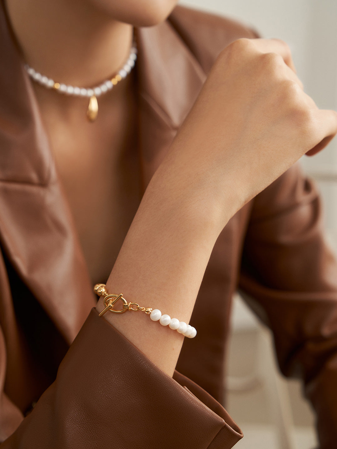 Golden Serenity Pearl Bracelet - AD Jewellery Copenhagen