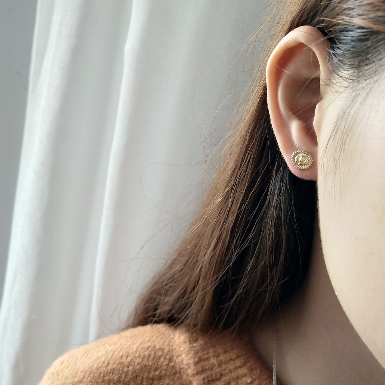 Gold Solar and Luna Stud Earrings Mix and Match - AD Jewellery Copenhagen