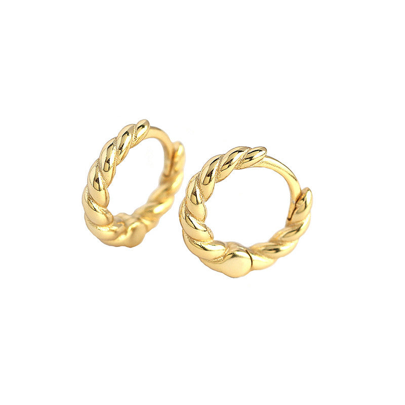 Twist Croissant Earrings hoops - AD Jewellery Copenhagen