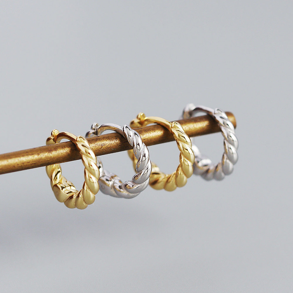 Twist Croissant Earrings hoops - AD Jewellery Copenhagen