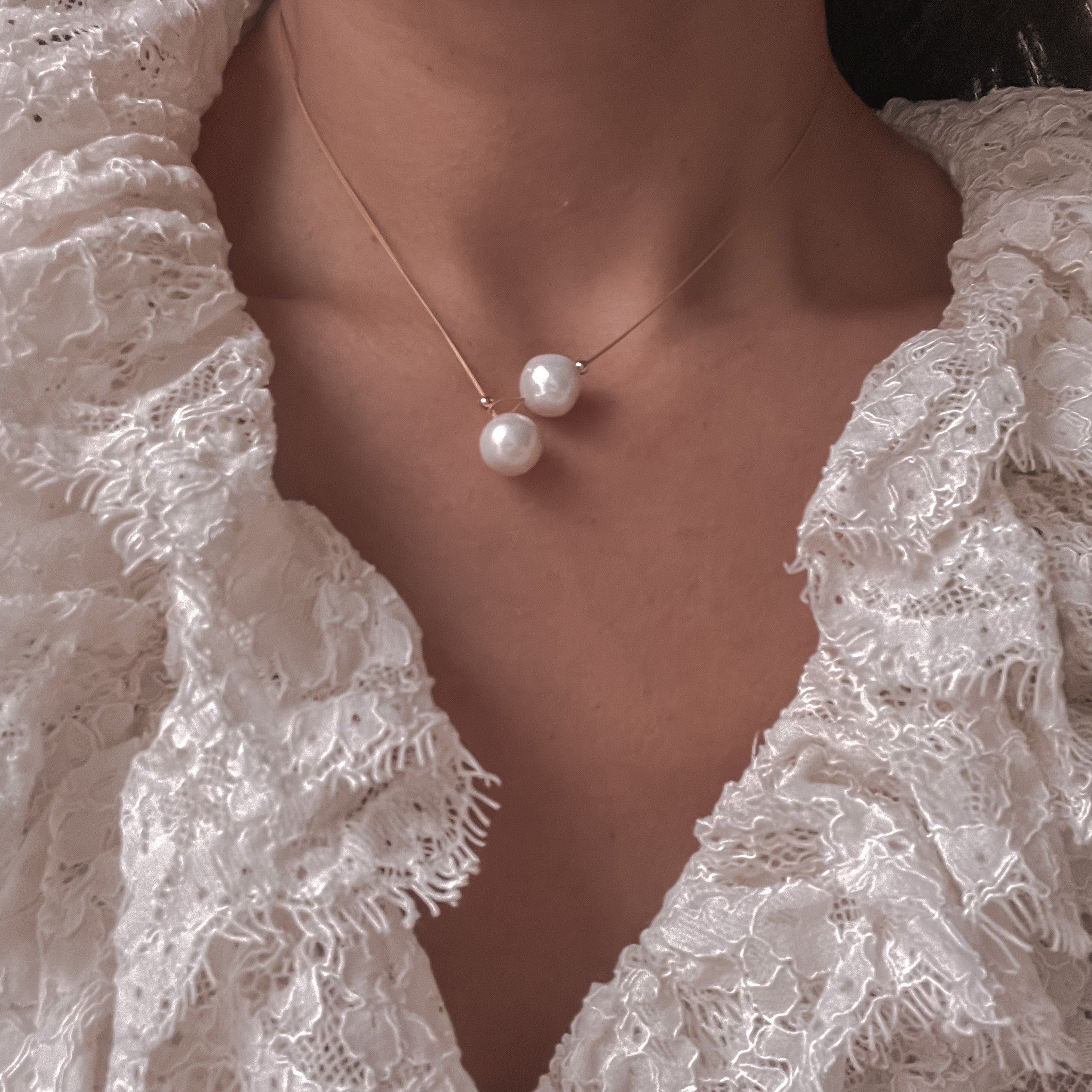 Mia Pearl Golden Necklace - AD Jewellery Copenhagen