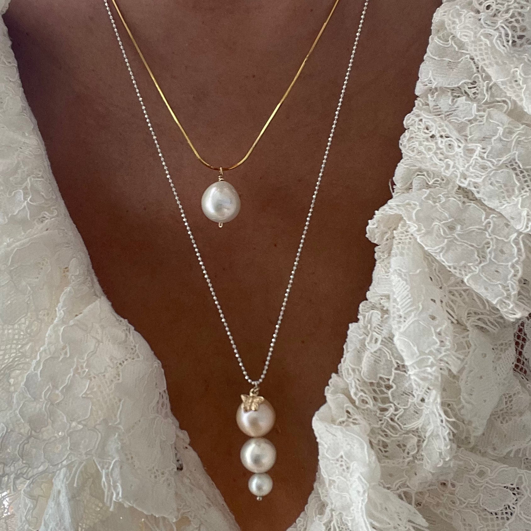 Alice graduated long Pearl Necklace - AD Jewellery Copenhagen
