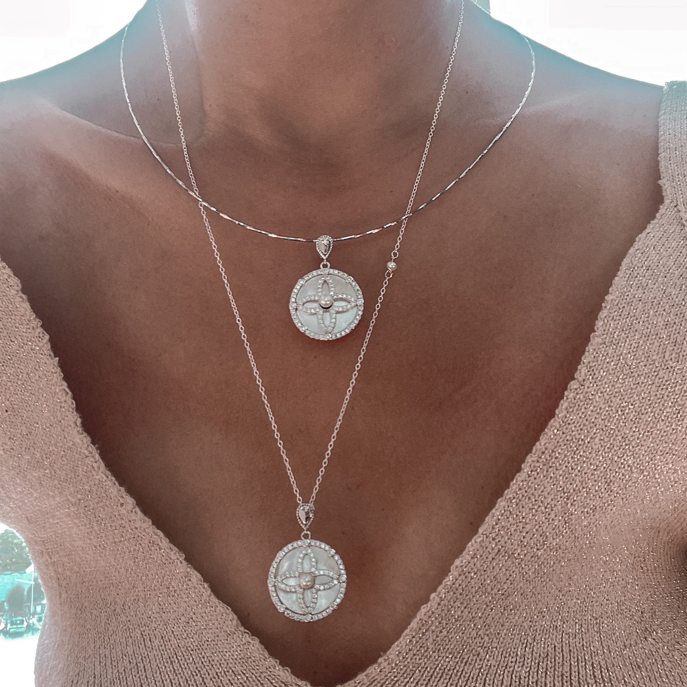 Four Leaf Clover Silver Necklace - AD Jewellery Copenhagen