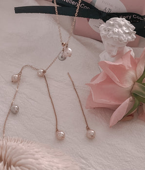 Rania Akoya  OCEAN Pearl Threader Earring - AD Jewellery Copenhagen