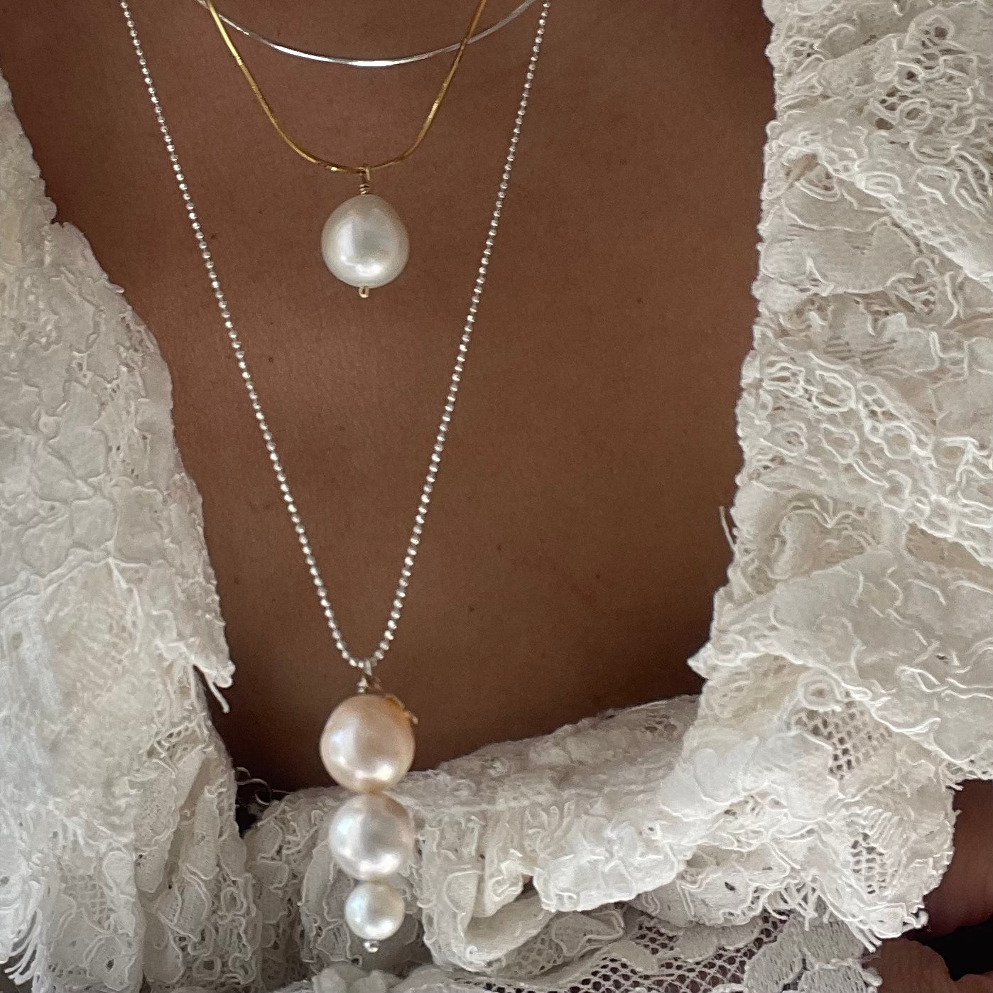 Alice graduated long Pearl Necklace - AD Jewellery Copenhagen