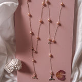 Ariel Mermaid pink Pearl Golden Necklace