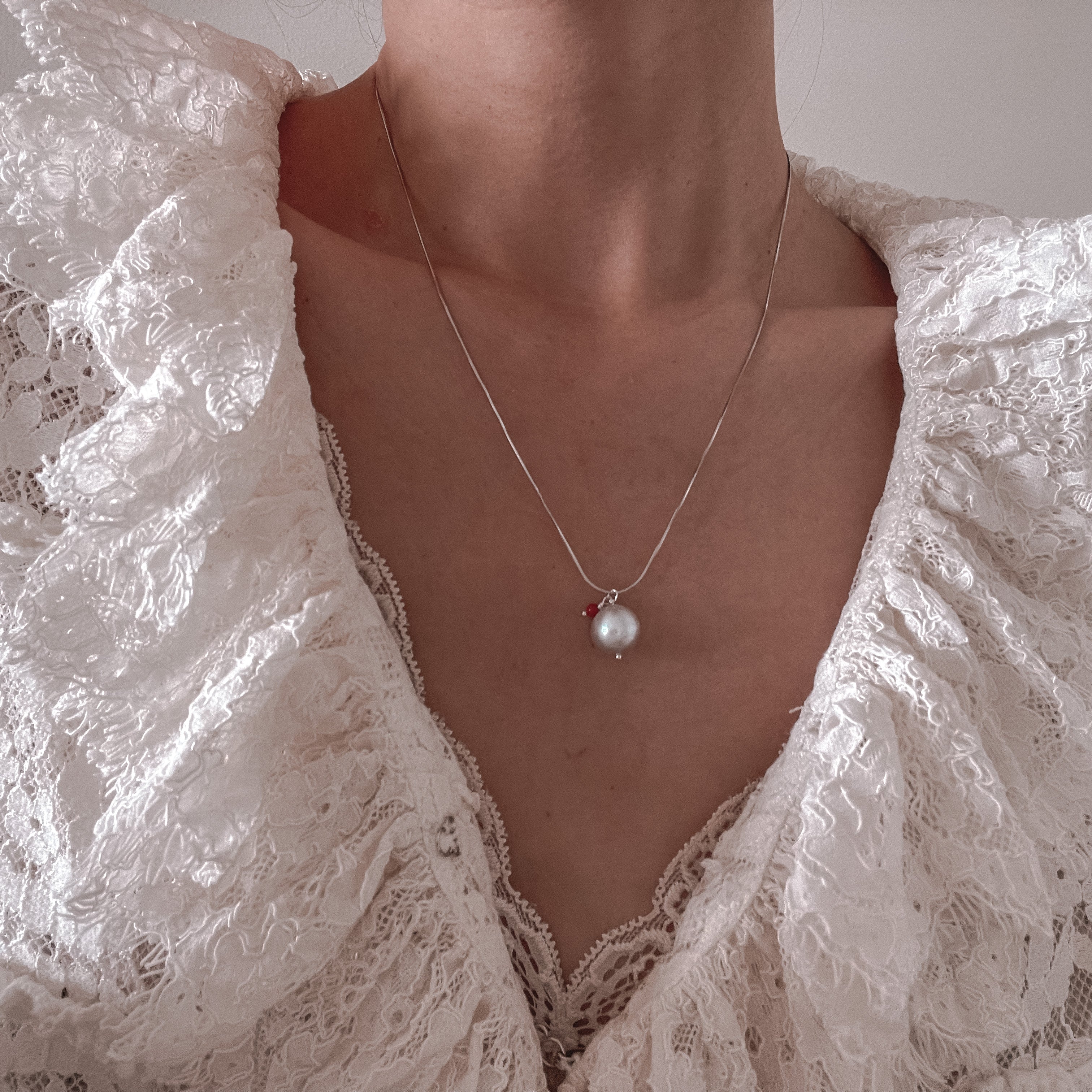 Noella Pearl Silver Necklace - AD Jewellery Copenhagen