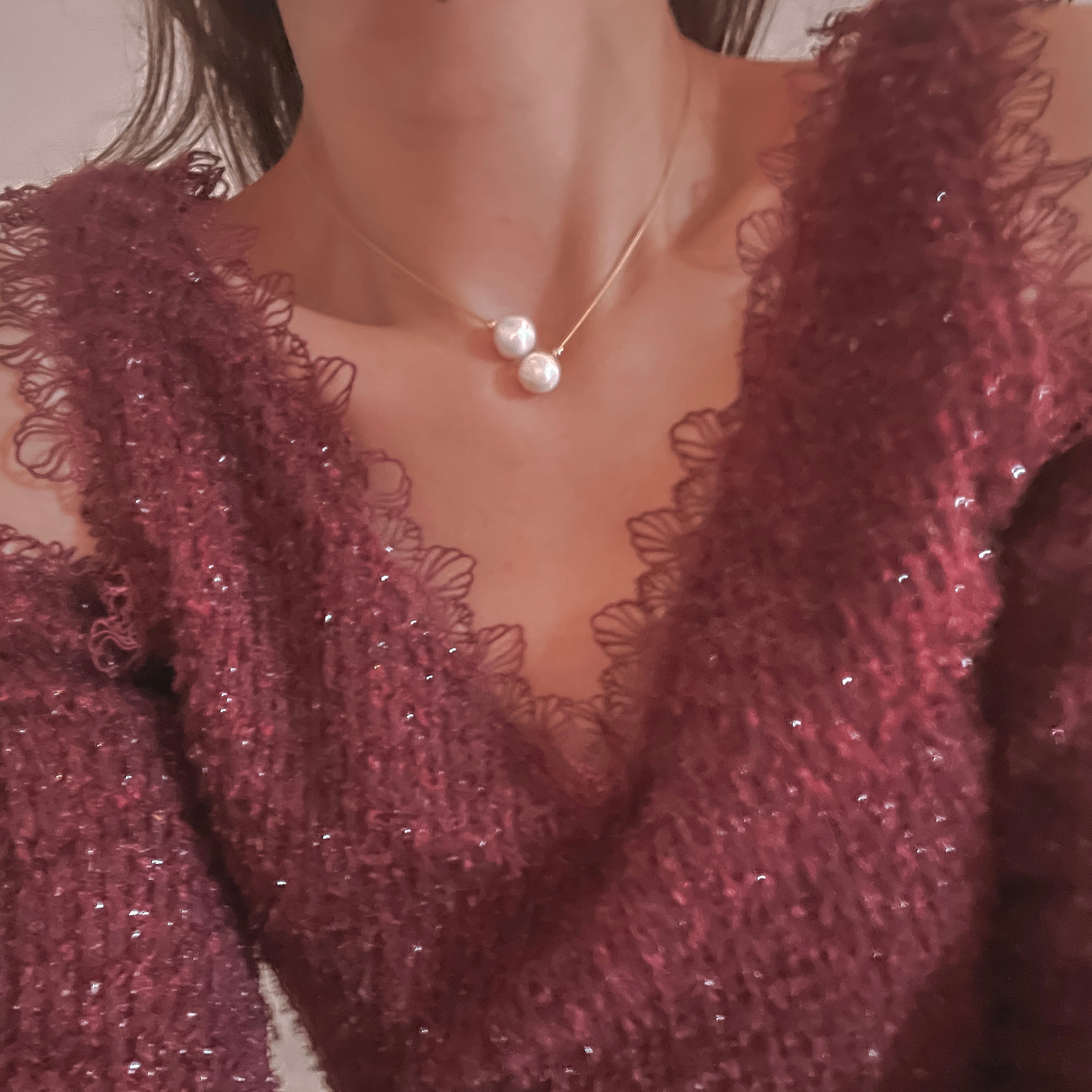 Mia Pearl Golden Necklace - AD Jewellery Copenhagen