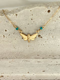 Butterfly Pendant Gold Necklace