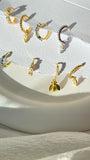 Blue Topaz Huggies Hoops Mix and Match