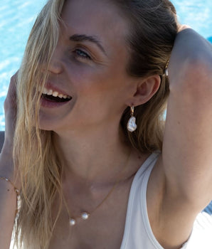 Mia Pearl Golden Necklace - AD Jewellery Copenhagen