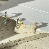 Blue Topaz Huggies Hoops Mix and Match
