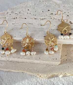 Ocean Element Earrings with color stones Mix and Match - AD Jewellery Copenhagen