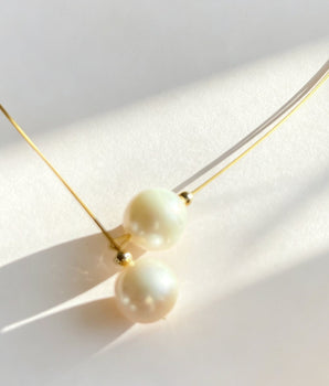 Mia Pearl Golden Necklace