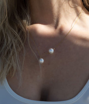 Mia Pearl Golden Necklace - AD Jewellery Copenhagen