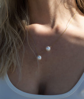 Mia Pearl Golden Necklace - AD Jewellery Copenhagen