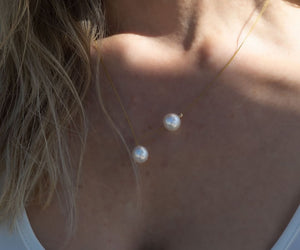 Mia Pearl Golden Necklace - AD Jewellery Copenhagen