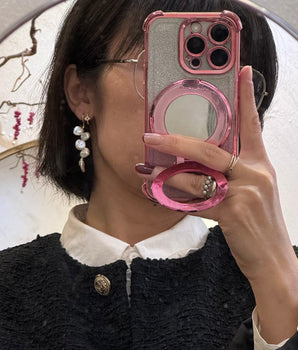 14K Gold Filled Floral Pearl Drops Earrings - AD Jewellery Copenhagen