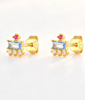 Tiny Gold Disc Stud – Single Stud for Mix & Match - AD Jewellery Copenhagen