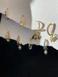 Blue Topaz Huggies Hoops Mix and Match
