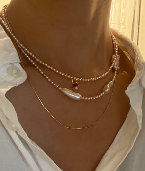 No.6 Collection Pink Baroque Pearls Necklace - AD Jewellery Copenhagen